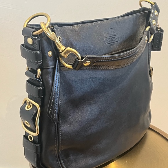 Coach Zoe Hobo Black Leather Bag | Purse | Satchel - Picture 4 of 13